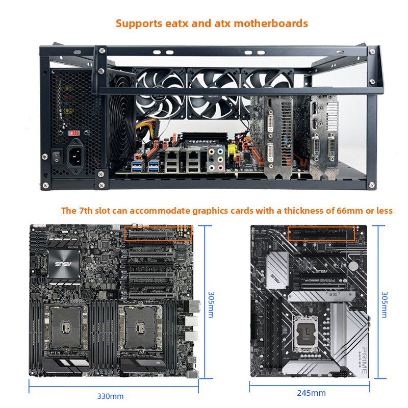 Stackable Open Frame PC Case,  - Atx Case recension och pris