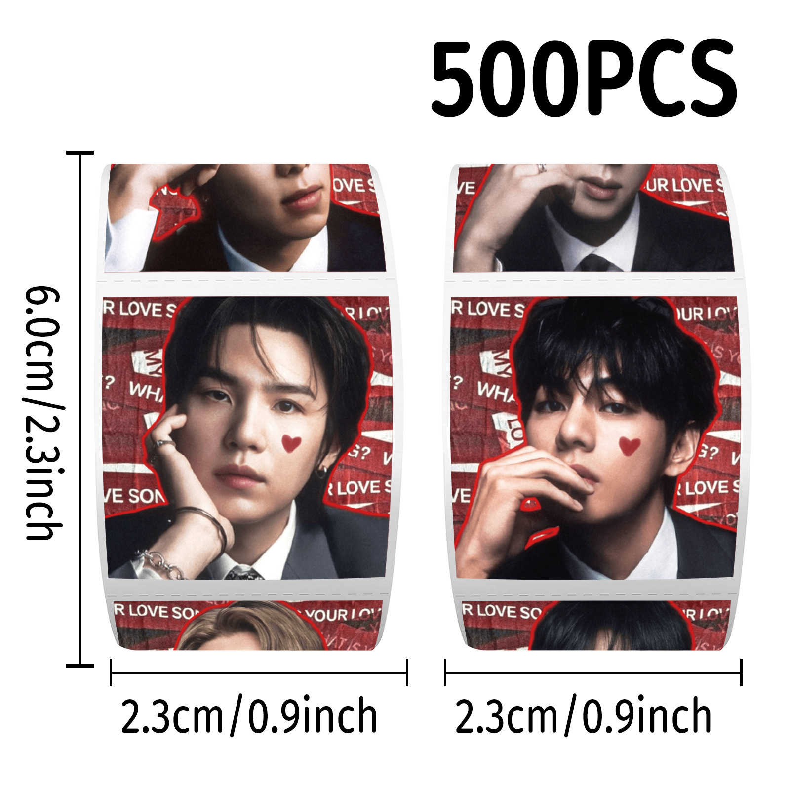 K-pop BTS Roll Stickers 500Pcs - Case Fans recension och pris